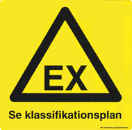 Skilt EX - se klassifikationsplan